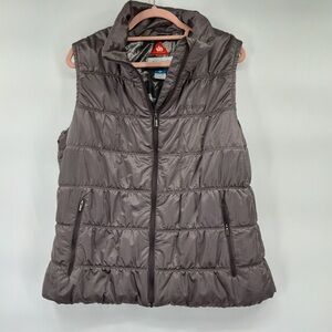 Women's Gray purple Puffer Vest Omni heat